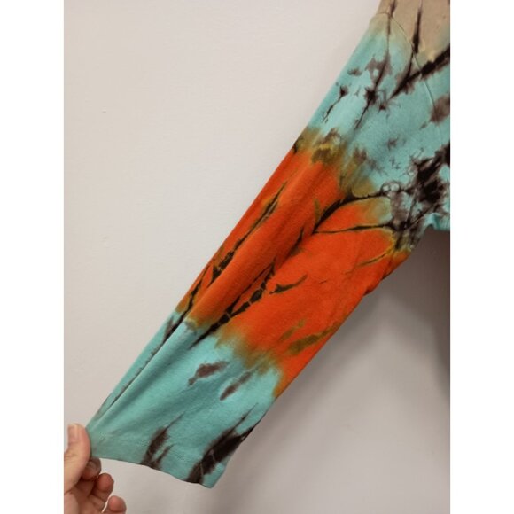 TRYST Hippie Grunge Artsy Top Womens Size XL Multi Tie Dye 3/4 Sleeve Casual - Picture 5 of 11